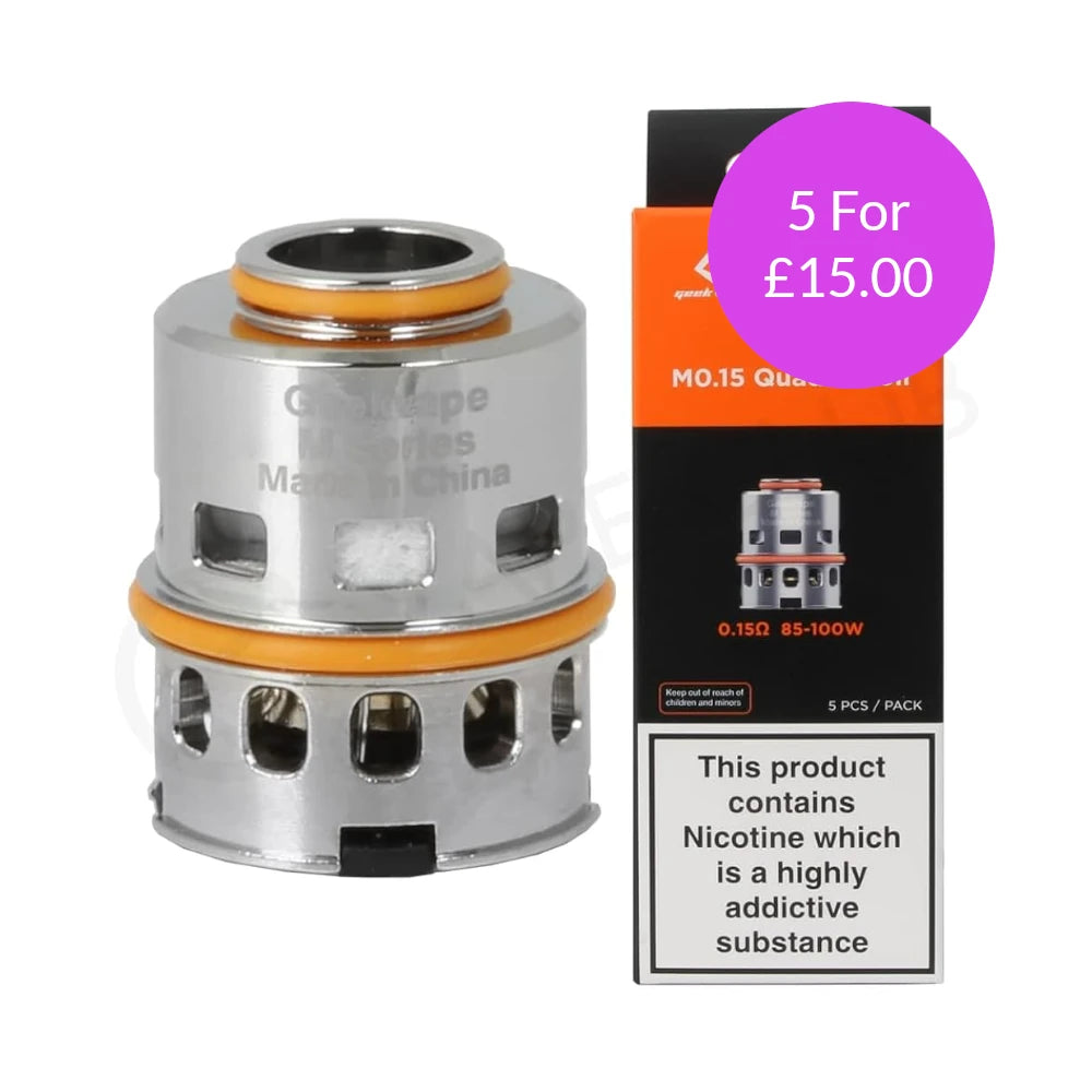 Geekvape M Quadra Coil 0.15 Ohm - Ultimate Vaping Performance with Quad-Core Technology for Rich Flavour & Dense Clouds